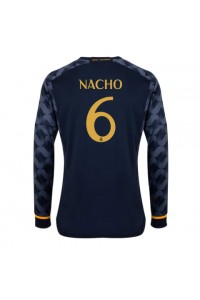 Real Madrid Nacho #6 Jalkapallovaatteet Vieraspaita 2023-24 Pitkähihainen